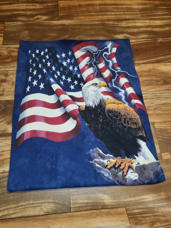 Vintage Liquid Blue Eagle USA Shirt Native American Indian T-Shirt Size 2XL  Rare