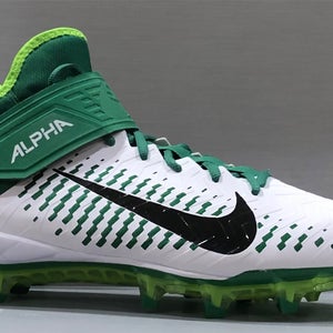 Nike Alpha Menace Pro 2 White Green Football Cleats AQ3209-106  Men's size 13