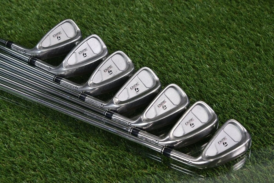 TAYLORMADE T 320 GOLF IRON SET 4-P W/ PRECISION S90 STIFF STEEL SHAFTS