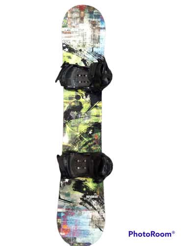 Used 540 Reverse 140 Cm Boys Snowboard Combo