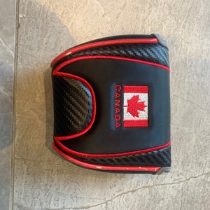 Excellent Condition Leather Canadian Flag Mallet Putter Cover
