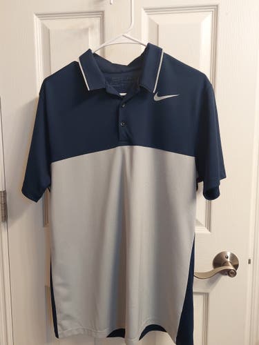 Mens Medium Nike Golf Shirt Blue