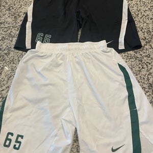 Nike lacrosse lot of 2 shorts - NEW home & away M medium mens black white
