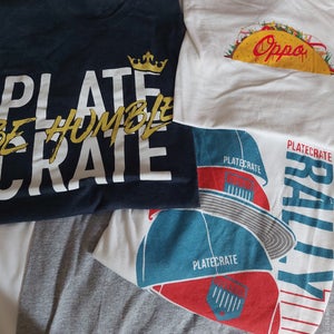 Youth Medium plate crate baseball Shirts