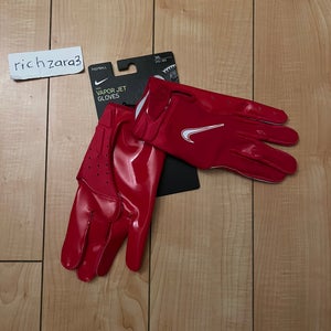 Nike Vapor Jet 6.0 Football Receiver Gloves Red CZ4127 663 Men's Size 3XL