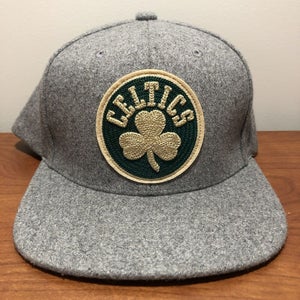 Boston Celtics Hat Cap Snapback Mitchell Ness Men Gray NBA Basketball Retro USA