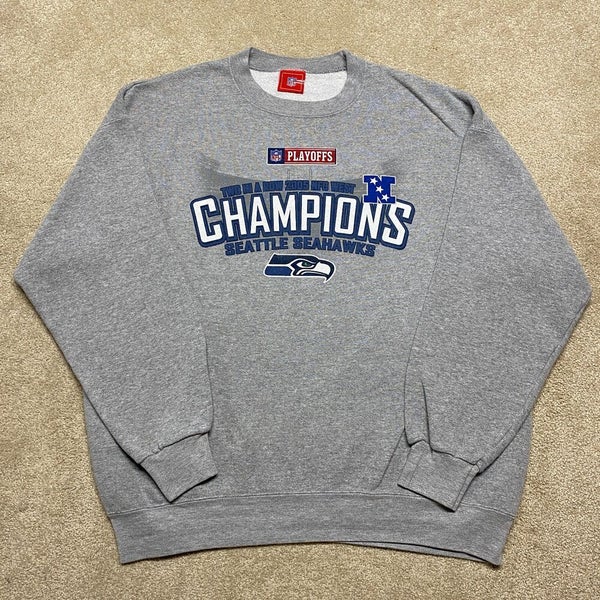 CustomCat Seattle Seahawks NFL Crewneck Sweatshirt Sport Grey / L