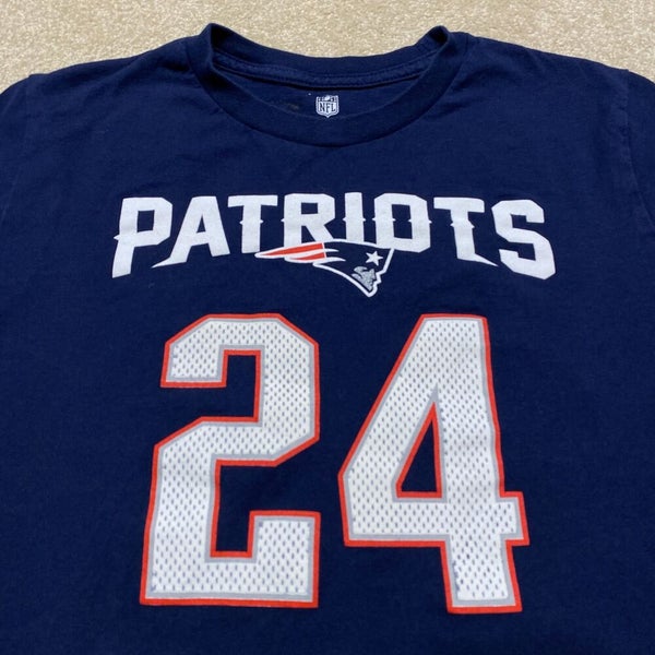 Darrelle Revis New England Patriots T Shirt Youth Large Kids Blue NFL  Football