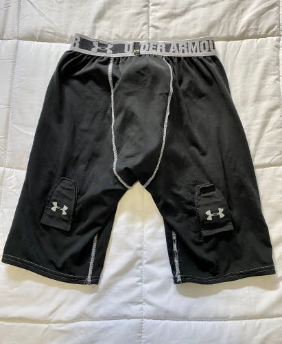 Black Medium Bauer Compression Lock Jock