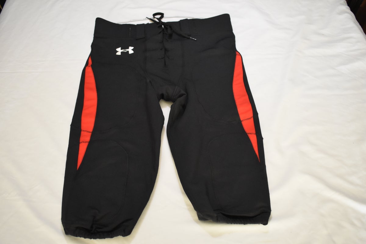 NEW - Under Armour Football Pants, Black/Red, Adult XL