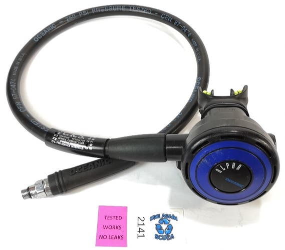 Oceanic Alpha Primary or Octo Second 2nd Stage Regulator Scuba Dive Black  #2141