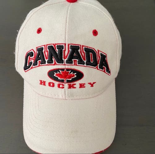 Team CANADA Hockey Zephyr White Baseball hat cap