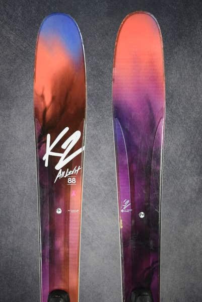 k2 alluvit 88 ti skis K2 ALLUVIT 88 SKIS SIZE 156 CM WITH TYROLIA BINDINGS | SidelineSwap