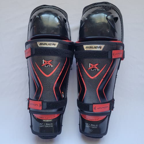 Used 14" Bauer Vapor 1X Lite shin pads