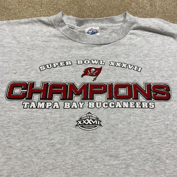 Tampa Bay Buccaneers T Shirt Men Medium Adult Gray NFL Football Super Bowl  38