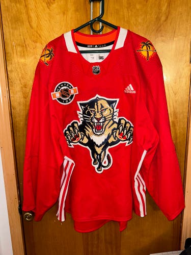 Florida Panthers goalie cut jersey 58G
