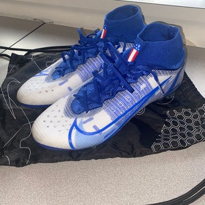 Blue Men's Molded Cleats Nike Mercurial Superfly Cleats
