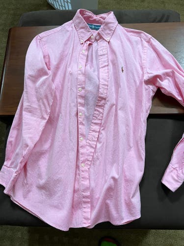 Pink Used Large Polo Shirt