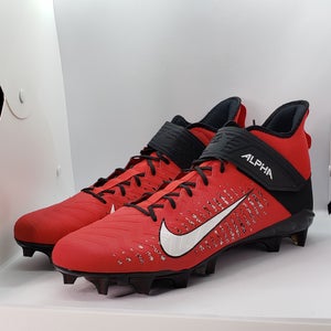 Nike Alpha Menace Pro 2 Mid Football Cleats Red Black AQ3209-601 Men's Size 16