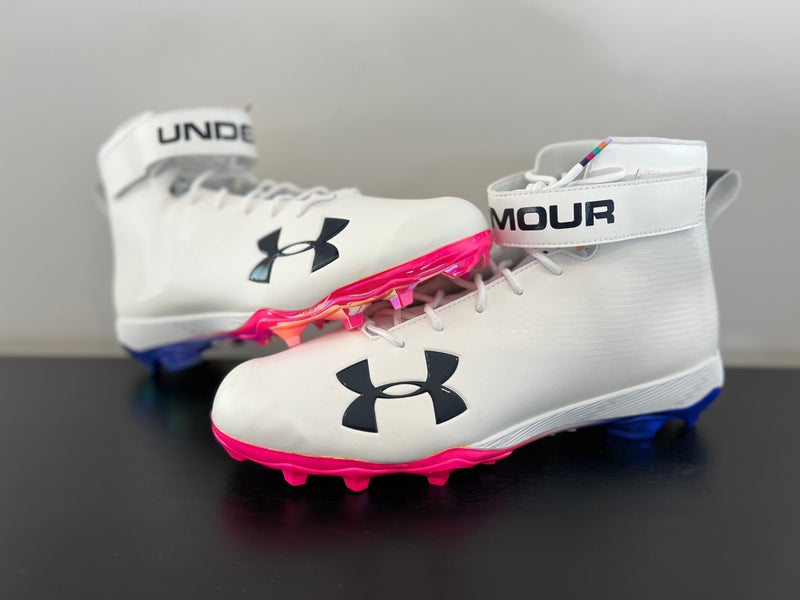 Under Armour NFL PE Crucial Catch MC Hammer Linemen Cleats White Size 15 NEW