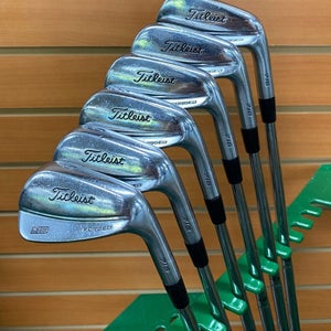 TITLEIST MB 716 FORGED IRON SET 5-PW DYNAMIC GOLD STEEL STIFF GOLF CLUBS USED