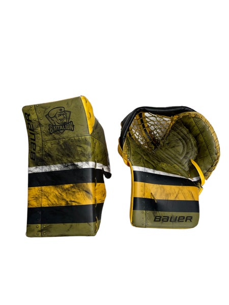 Bauer Hyperlite Glove/Blocker Set Pro Stock North Bay Battalion ...