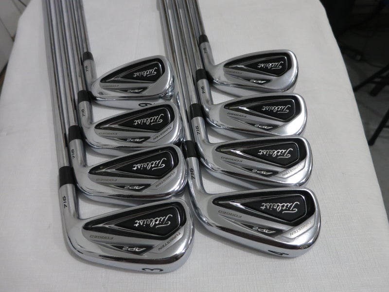 Titleist 716 AP2 Iron Set - 3-PW - PX Rifle 6.0 Stiff Steel +1" Long - NEAR MINT