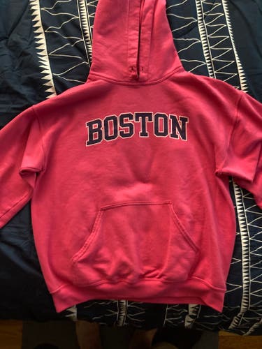 Pink Used Medium BOSTON hooded Sweatshirt