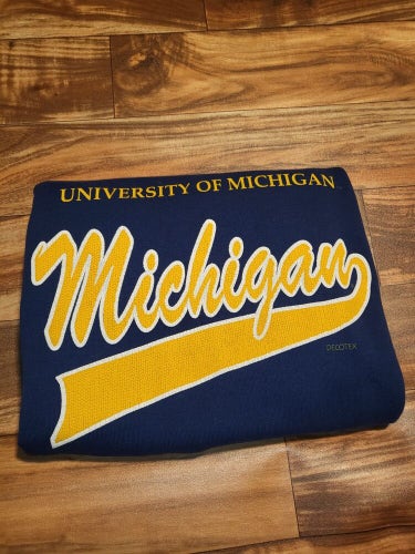 Vintage Rare 90s University Of Michigan Wolverines Sports Sweatshirt Crewneck L