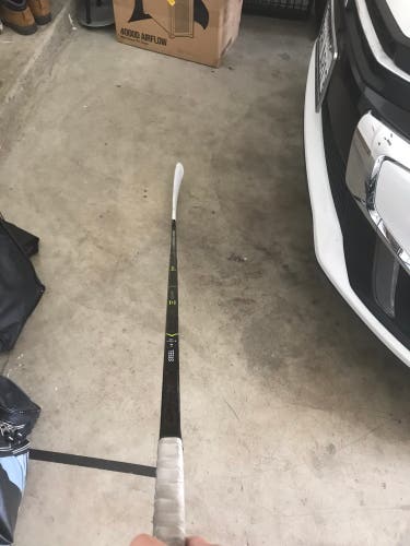 Sam Steel Game used Pro stock hockey stick custom curve