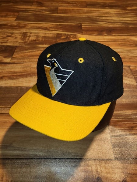 Pittsburgh Penguins Snapback Hat Cap Vintage NHL The Game Black