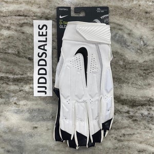Nike D-Tack 6.0 Football Padded Lineman Gloves White/Black Men’s XXXL CK2926-101 NWT
