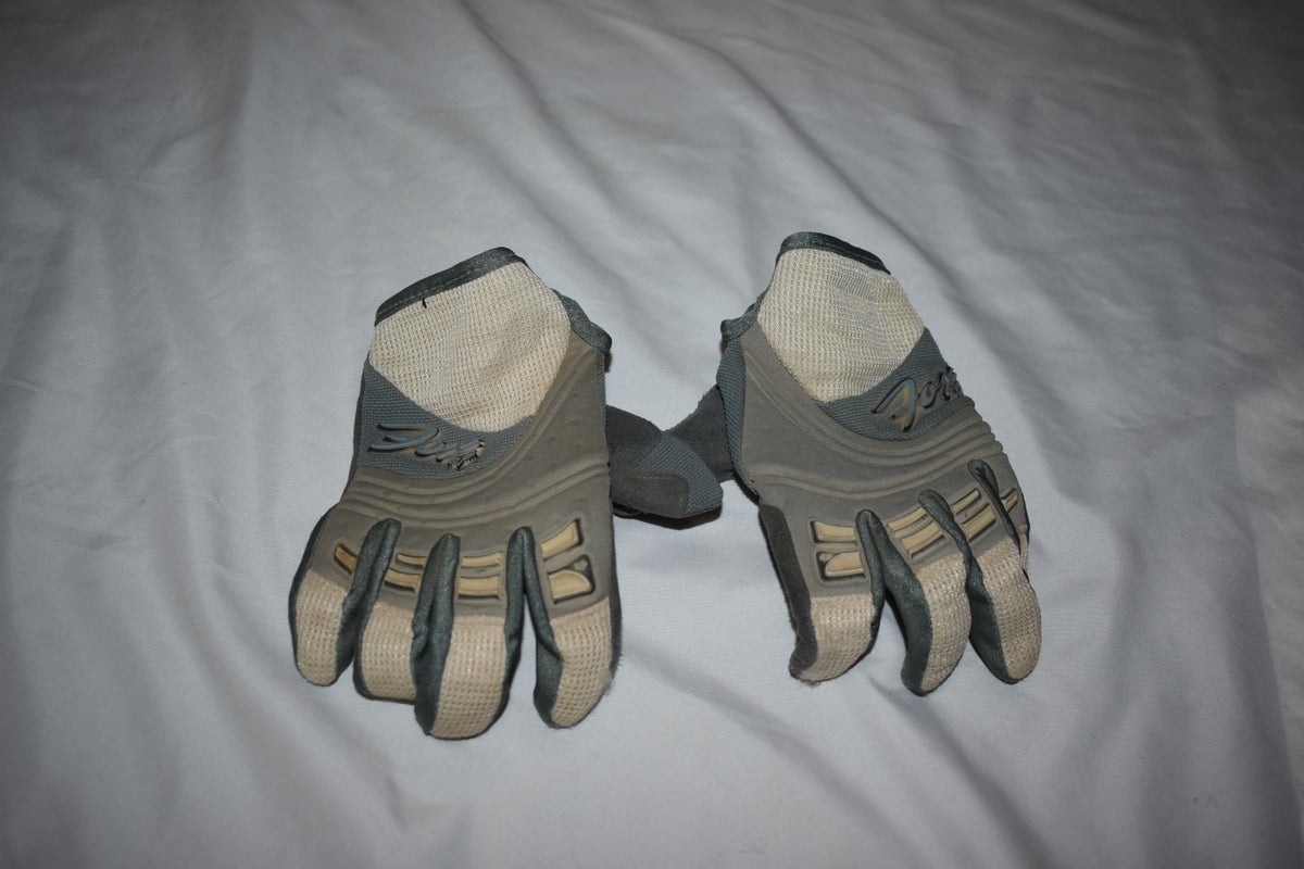 FOX Racing Girls Dirtpaw Motocross Gloves, Blue/Gray/White, Youth Large (7)