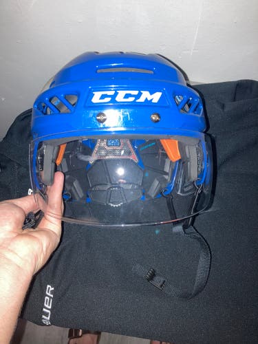 Used Large CCM Fitlite FL90 Helmet w/ Pure Straight Clear Visor