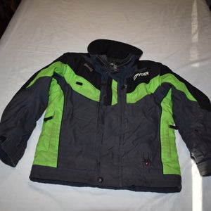 Spyder XT Pro Gear Thinsulate Winter Sports Jacket, Black/Green, Kids Size 12