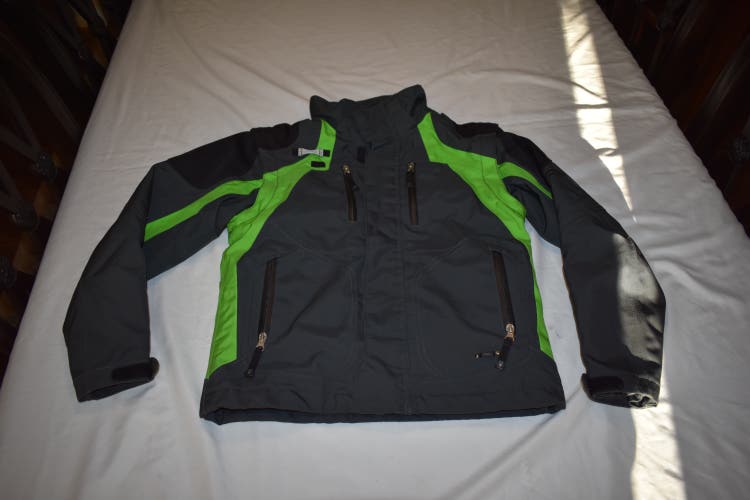 Spyder XtL20000 Thinsulate Winter Sports Jacket, Black/Green, Kids Size 12 - Top Condition!