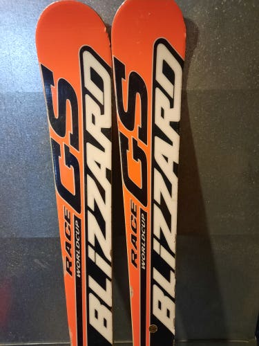 Used Blizzard Jr  Racing GS Skis 156cm With Bindings Max Din 10