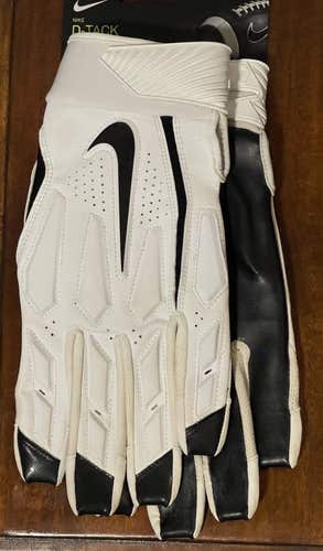 NWT men's XXL nike D-TACK 6.0 Padded Lineman White/black Football Gloves