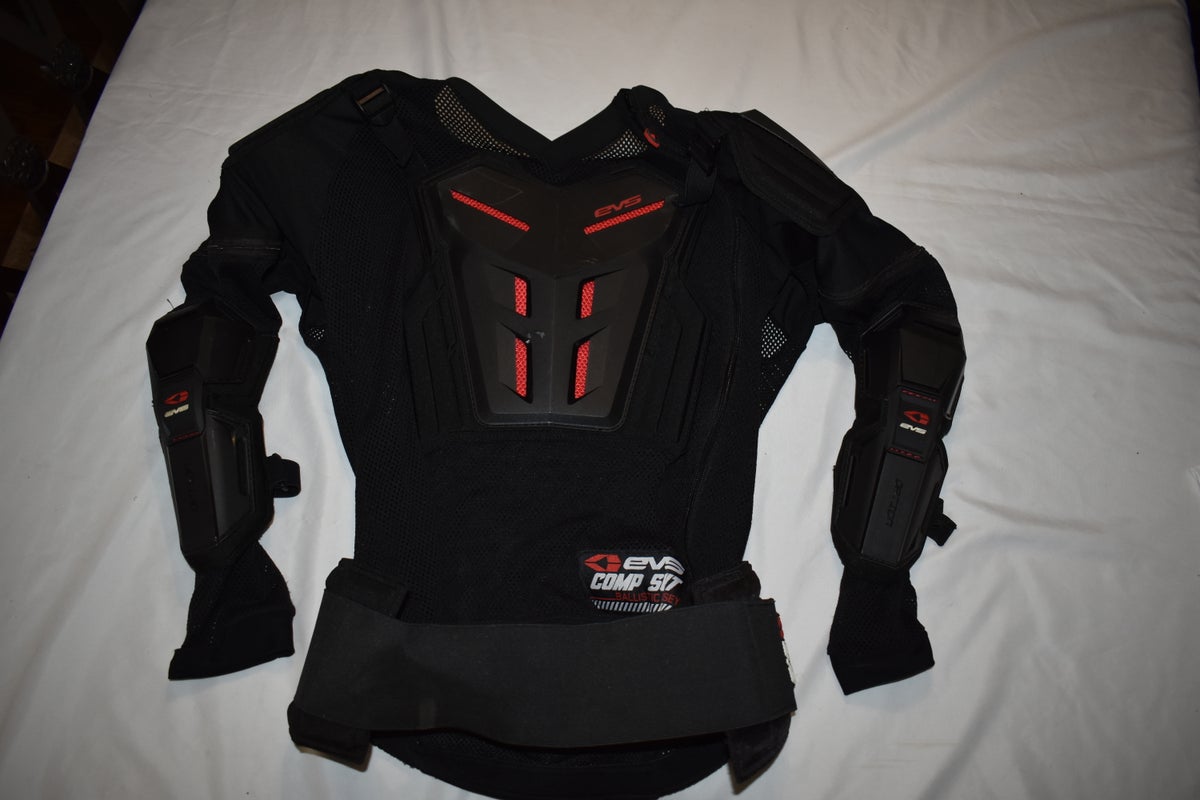 EVS Comp Suit Ballistic Jersey Motocross Protection, Black/Red, Large - great Condition!