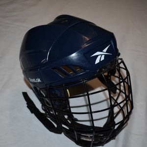 Reebok 4K FitLite Hockey Helmet w/FM 5K Cage, Blue, Medium