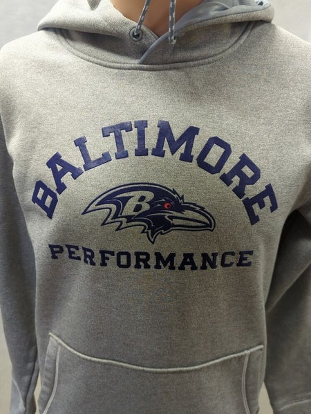 Baltimore Ravens Hooded Sweatshirt Hoodie MEN'S REEBOK NFL GREY