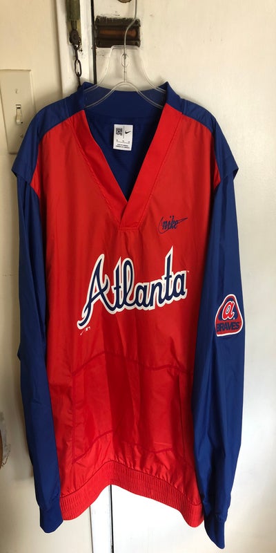 Vintage Atlanta Braves Satin Bomber Jacket Majestic Cooperstown Collection  XL