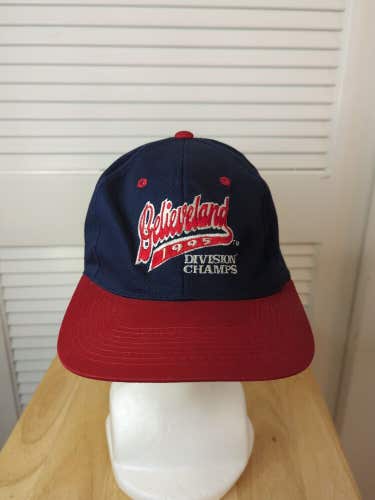 Vintage Cleveland Indians Believeland 1995 Division Champions Snapback Hat MLB