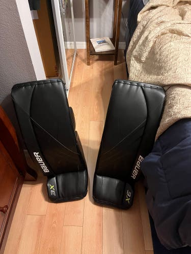 custom all black 31" Bauer  Vapor 3X Goalie Leg Pads