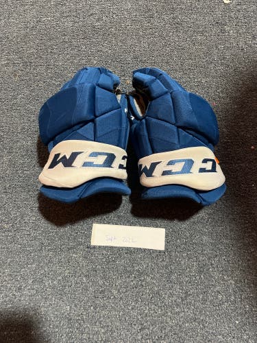 Used Blue CCM HGPJSPP Pro Stock Gloves Colorado Avalanche Team Issued #64 14”