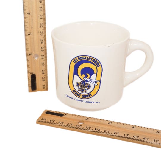 Los Angeles LA Rams Cup - Vintage Boy Scouts Draft w/ Fleur-de-lis Collector Mug