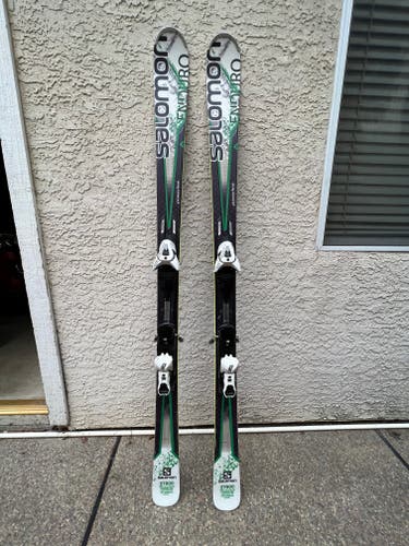 Used Men's 2012 Salomon All Mountain Skis With Bindings Max Din 12