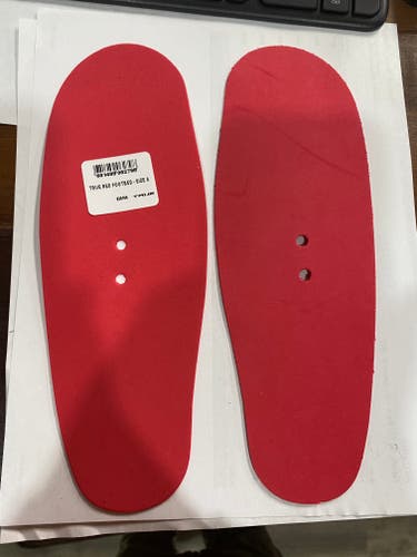New pair of red  True footbeds size 10