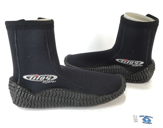 Tilos Titanium Hydro+ Zipper Neoprene Booties Boots 3mm SIZE 4 Brand New