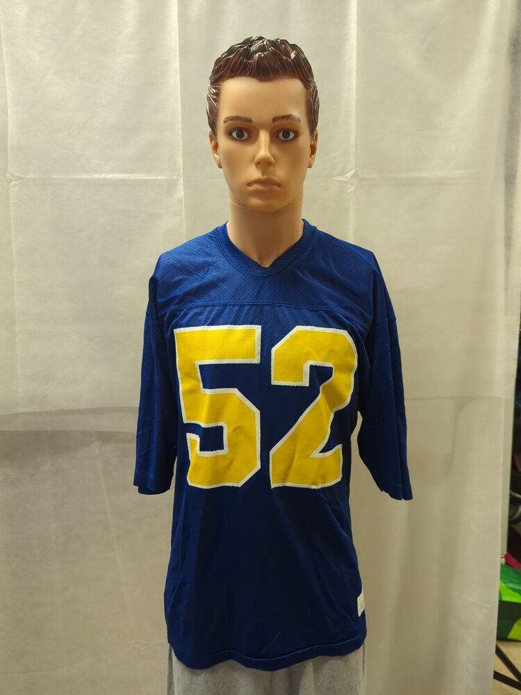 Vintage 1970s Champion Football Jersey Blue/Yellow L | SidelineSwap